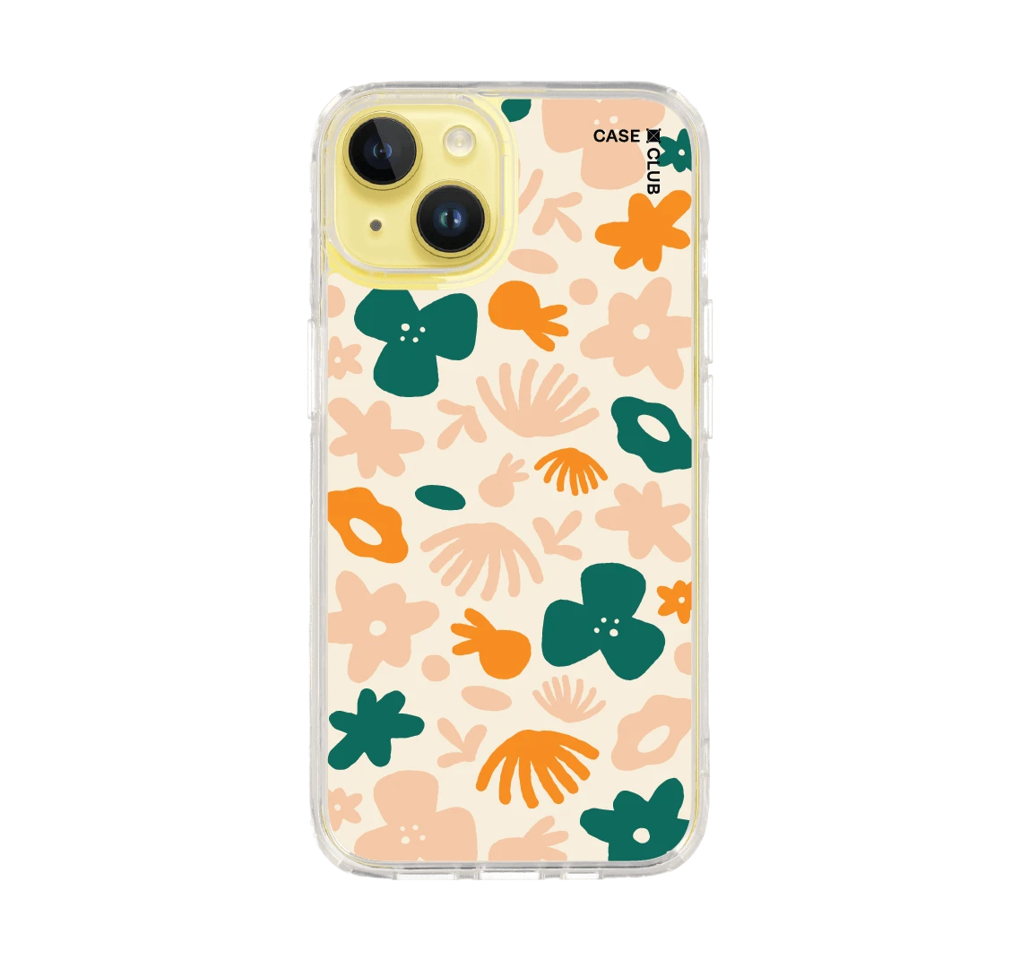 orange flower pattern